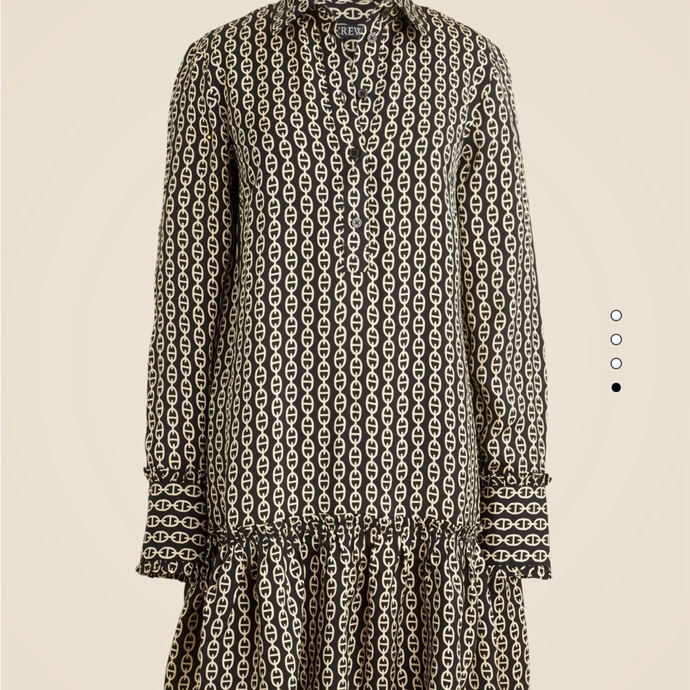 Patterned Black and Cream Dress